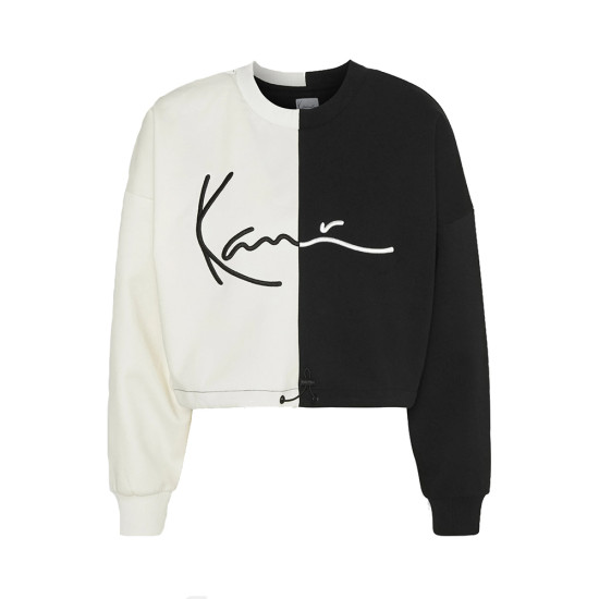 Karl kani Γυναικείο φούτερ Signature Cropped Block Crew